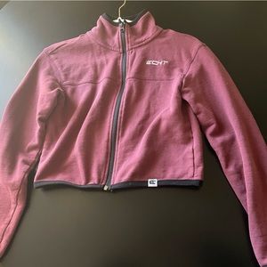 ECTH red cropped fitness jacket, size small